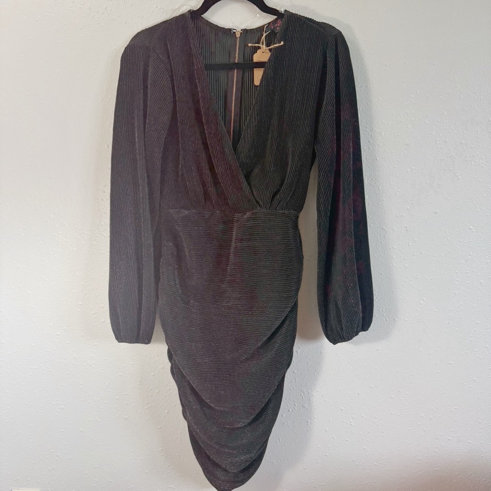 Fiestar Charcoal Long Sleeve Dress